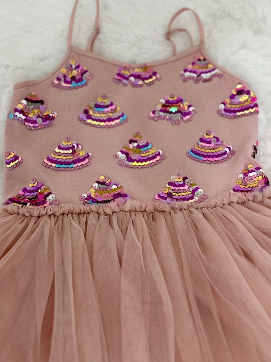 Cotton On Kids Girls Sequin Cake Tulle Party Dress - Picture 2 of 9